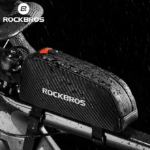 ROCKBROS 1PC Bicycle Top Tube Bag, Bicycle Frame Bag, Large Capacity, Portable, Ultralight, Anti-Light Rain,Reflective, Unisex Cycling Gear, Suitable For Road Bikes And Mountain Bikes - Black - View 5