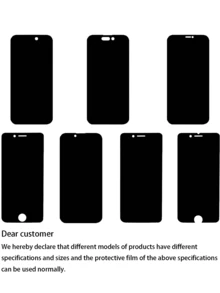 ZYSHI 5pcs Privacy Screen Protector, Compatible With DUO/18/18 Pro/18 Pro Max/17/16/15 Pro Max/14 Plus, Made Of Tempered Glass, Compatible With 13/11 Pro/X/XS Max/12 Mini/XR/6/7/8 Plus/SE2/SE3, Anti-Peeping, Case Friendly - 5PCS Privacy Glass - View 12