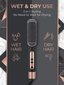 SOKANY1008 Hot Air Brush, Negative Ion Oil-Removing Quick Dry Hair Brush, Fast Heating Straightening Brush - EU C Type Plug(220-240V) - View 2