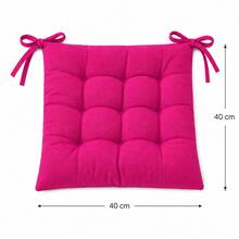 4-6 Pcs Premium Square Seat Cushion – Versatile Floor & Chair Pad For Dining, Office, And Lounge Seating Comfort - Hot Pink - View 9