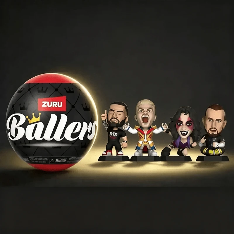 ZURU Surprise Ball Mystery Collectible Figure, Mini Wrestling Character Toy, Random Style, Display Model - Multicolor - View 1