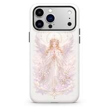 1PC Angel Wings Floral Phone Case, White Pink Angel Prayer Woman Pattern, Glossy Film Dual-Layer Thick Protective Phone Cover, Dreamy Elegant Heavenly Aesthetic, Shockproof Scratch Resistant Case For Phone 11 12 13 14 15 16 17 18 Series, Pro, Pro Max, Plus, Air, Stylish Case For Women Girls Teens, Daily Use, School, Travel, Party, Birthday Christmas Gift, Compatible With More Phone Models - Pink - View 8