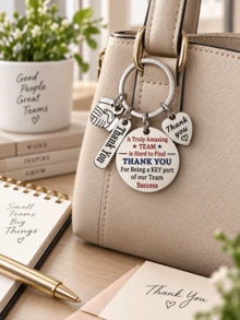 A Truly Excellent Team "Exquisite Keychain And Bag Accessories, Inspirational Quotes, Creative Workplace Gifts - Multicolor - View 5