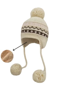 5 Colors Knitted Hat With Ear Flaps, Winter Pom Pom Hat, Wide Brim Aviator Hat, Fleece Lined Warm Ear Protection Hat, Unisex Outdoor Cold Weather Hat, Suitable For Daily Wear In Autumn And Winter - Multicolor - View 11