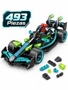 Kids Block Cars & Race Cars - Mint Blue - View 9