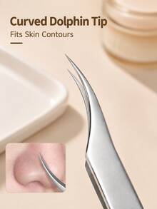 High Precision Ultra Fine Point Tweezers Dolphin Tweezers For Blackheads, Fine Hair, Acne - Multicolor - View 10