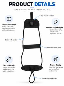 Fashionable Travel Luggage Strap - Adjustable Elastic Luggage Fixing Strap, Travel Essential, Portable And Lightweight, Sturdy And Durable, Stylish And Beautiful, Suitable For Home, Outdoor And Daily Use, Perfect For Summer And Holiday Travel - Multicolor - View 8