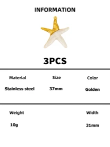 3PCS 18KStainless Steel Resin Inlay Pendant For DIY Handmade Jewelry Making Necklace Bracelet Accessories, Hypoallergenic Non‑Fading Waterproof Charms - Multi-element - View 7