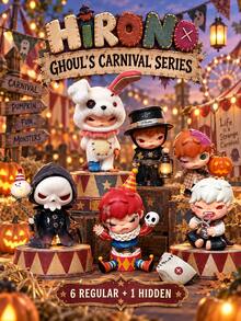 Carnival Series Carnival Theme Hirono Series Blind Box Collectible Figure Desktop Decoration Halloween/Christmas/Birthday Gift Party Favor Cute Gothic Style Decor Fun Unboxing Experience - Multicolor - View 5