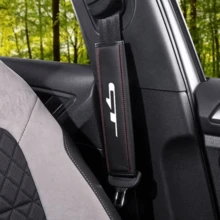 For Kia GT, 1 Unit, Cowhide Leather Car Interior Seat Belt Protective Cover, Car Accessories. - A - View 3