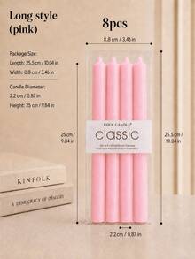 8/4 buah Lilin Taper Lurus Panjang + Pendek 25/20cm, Berbagai Warna, Dekorasi Meja Pernikahan, Dekorasi Pesta Makan Malam, Dekorasi Rumah, Penerangan Darurat, Perlengkapan Liburan - Lilin hias bertangkai panjang - View 27