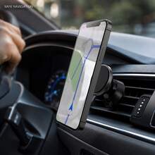 1/2/3PCS Magnetic Car Air Vent Phone Mount, Strong Magnetic Hold, Stable Anti-Shake, 360° Adjustable Angle, Easy Install, Universal Compatibility, Car Phone Holder, Hands-Free Navigation, Car Accessories, Daily Commute, Road Trip, Fall Travel - A - View 3