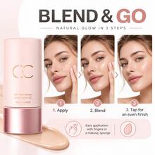 Krim Essence Warna Alami untuk Tampilan Tanpa Riasan, Riasan Wajah Ringan dengan Efek Riasan Alami, Halus dan Mudah Diaplikasikan untuk Warna Kulit Merata, Tampilan Segar Tanpa Riasan, Riasan Dasar Sehari-hari yang Mudah, 40g - Vitamin C - View 2