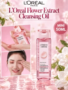 Dầu tẩy trang chiết xuất hoa L'Oreal, cỡ du lịch 50ml, 1/3 món, làm sạch sâu, dễ tẩy trang, không gây kích ứng cho da nhạy cảm, dưỡng ẩm lâu dài, phù hợp cho mọi loại da - Dầu tẩy trang-50ml - Xem 5