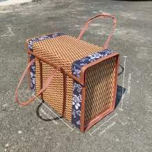 Handmade Bamboo Woven Basket, Handwoven Bamboo Storage Basket, Outdoor Picnic Basket, Durable Large Capacity, Suitable For Picnic, Camping, Snack And Fruit Storage, Yard Storage, Outdoor Storage, Home Storage And Decorative Display - One Size - View 11
