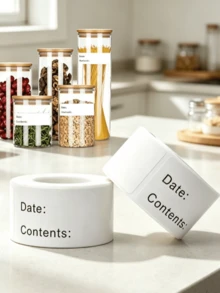 125/250/375pcs 125pcs/Roll Food Storage Labels, Suitable For Refrigerator, Jam Jars And Food Storage Containers, Can Be Used For Labeling Name, Category, Pricing And Sequence Number - Multicolor - View 8