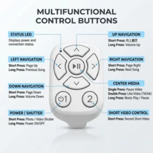 Multi-Function Ringtone Remote Control Wireless Page Turner Portable Camera Shutter For Tablet Android Rechargeable App Page Turning, 30mAh - Multicolor J6 - View 6