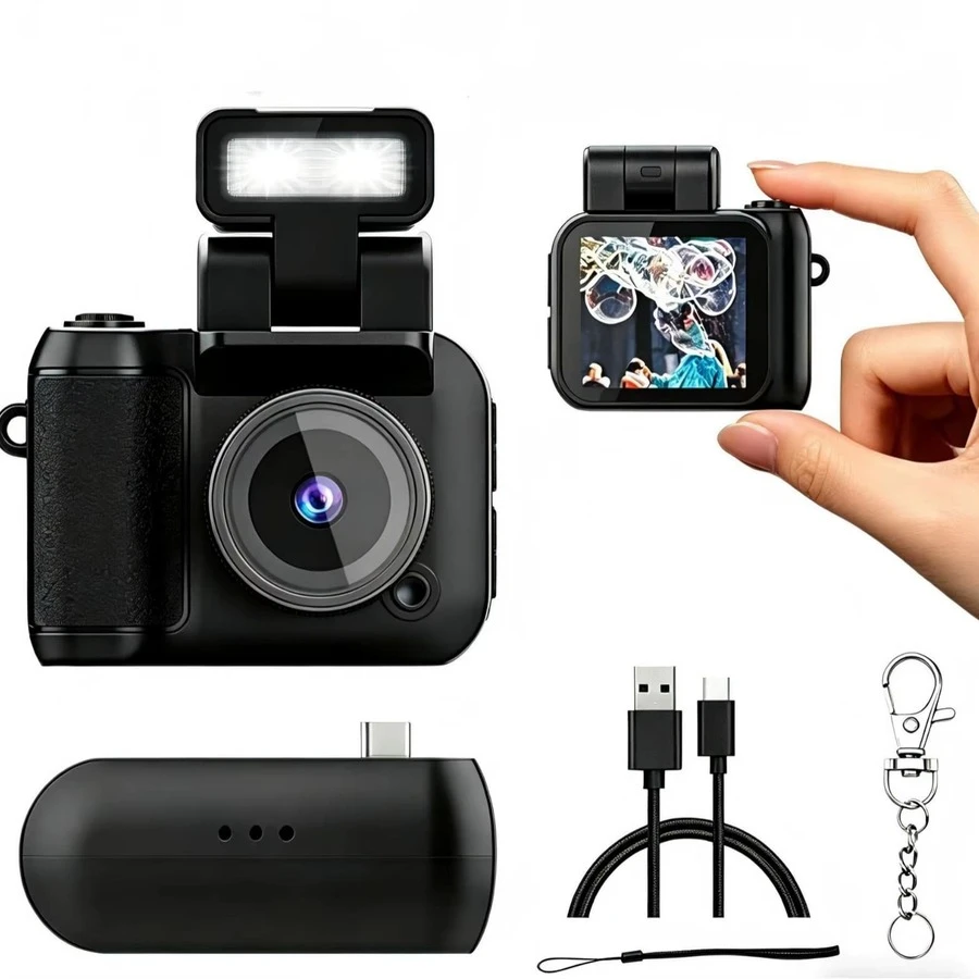 Y4000 Mini Keychain Camera 12MP 1.44 Inch Screen 1080P HD Video Camera - View 1