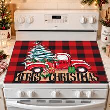 1pc Christmas Pickup Truck & Christmas Tree Pattern Diatomaceous Earth Absorbent Mat, Kitchen Countertop Drying Mat, Coffee Machine Mat, Pour Over Coffee Pot Mat, Dish Drying Mat, Non-Slip Heat Resistant Kitchen Mat, Table Mat, Breakfast Mat, Washing Machine Mat, Home Kitchen Dining Table Coffee Shop Bar Decor Mat, Holiday Party Housewarming Gift - Multicolor - View 3