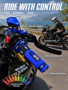 2pcs Universal Motorcycle Handlebar Grips, Suitable For ATV, Dirt Bike Protaper And ProTapered Modification, Non-Slip Throttle Sleeve, Compatible With Kawasaki, Suzuki, EXC SX YZF CRF, Motorcycle Handlebar Grips, Motorcycle Handlebars - A - View 5