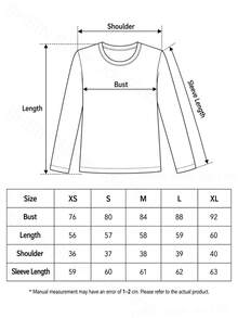 2pcs Women's Solid Color Long Sleeve T-Shirt, Round Neck Slim Fit Base Layer, Black + White Versatile Casual Top - Black + White - View 6