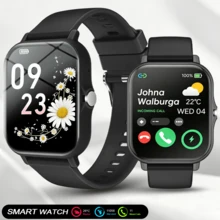 AZRTL Jam Tangan Olahraga Pintar Unisex yang Modis, Pemutar Musik, Pelacak Kebugaran, Notifikasi Pesan, Panggilan Nirkabel, Alarm, Kamera Jarak Jauh, Stopwatch, Kalori, Mode Olahraga, Jam Tangan Multifungsi, Hadiah Liburan yang Ideal - Hitam - View 2