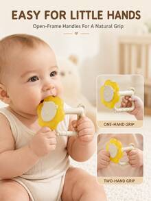 Lion Water Filled Cooling Teether For Baby,Silicone Textured Teething Toy With Easy Grip Handle,Chillable Gum Soother For Infants Boys Girls,Christmas - Multicolor - View 4