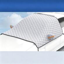 1pc Car Snow Cover, Car Sun Shade, Winter Car Snow Cover, Thickened Half-Coverage Windshield Frost & Snow Protection Cover, Winter Snow Cover, Anti-Freeze Windshield Frost Cover - Conventional - View 16