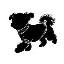 1pc Black 3D Cable Knit Cable Rope Sweater, Suitable For Small And Medium Dogs Teddy Bichon Chihuahua, Solid Color Cute Puppy Clothes - Black - View 5