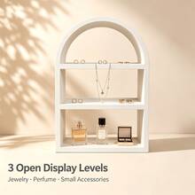 1pc 2/3 Layer Large Capacity Rotating Makeup Organizer - Bathroom And Cosmetic Storage Rack 3 Print Storage Rack, Suitable For Christmas Gift - Multicolor - View 5
