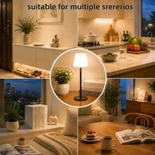 Lampu Mandi Kontrol Sentuh Kreatif, Baterai Lithium Isi Ulang 180mAh, Saklar Sentuh, 3 Warna Cahaya/Kecerahan yang Dapat Diatur, Kap Lampu Transparan Sepenuhnya, Lampu Malam Multifungsi, Tinggi Dapat Diatur - Desain Ringkas & Cermat, Cocok Untuk Kamar Tidur, Ruang Tamu, Ruang Makan, Lorong Masuk, dan Lainnya - lampu meja - View 5
