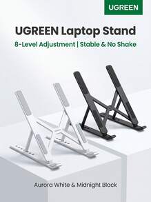 UGREEN Ergonomic Laptop Stand With 5-Level Non-Slip Design, 8 Adjustable Height Settings, And Wide Base, Suitable For Desks (Also For Dorm And Home Use) | Portable Folding Cooling Stand - View 1