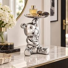 Naturepeak A Creative Bear Jewelry Tray, Ceramic Material, Suitable For Restaurant, Living Room Desktop Decorative Ornaments, Decorative Plates, Storage Trays - Multicolor - View 9