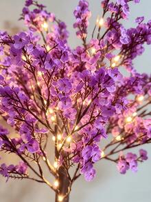 1PC 55CM Tall 60-Light Warm White Fairy Tree Lamp, USB + 3 AA Batteries Dual Power Supply, Ins Style Ambient Desktop Decor Light, Bedroom Homestay Party Ornament, Birthday Holiday Gift LED Tree Light - Multicolor - View 9