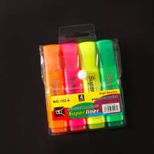 4/6pcs Assorted Fluorescent & Pastel Chisel Tip Highlighter Set, Quick-Drying, No Bleed, Odorless, 1-4mm Line Width, With Portable Clip, Suitable For Journaling, Note-Taking, School And Office Supplies, Back To School Essential - Single-tip Highlighter - View 7