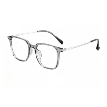 A New Vintage Ultra-Lightweight Titanium Alloy Eyeglass Frame For Men Business Big Square Frame Brand Design Flat Lenses Glasses Unisex - A - View 11
