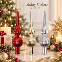 Christmas Tree Crown Topper 1PC, Finial Ornament Decoration, Styles A B C D E F - 1PC - View 8