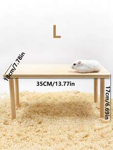 2件組 S/M/L 多尺寸倉鼠木製平台玩具，滿足不同倉鼠需求，趣味攀爬玩具，打造可愛倉鼠活動空間，豐富籠內場景，小寵物倉鼠玩具 - 查看 3