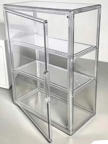 Tủ trưng bày acrylic trong suốt 3 lớp với cửa nam châm, hộp trưng bày Giáng Sinh, hộp đựng trang sức, đồ dùng thiết yếu cho gia đình, trang trí phòng ngủ, kệ lưu trữ nhiều lớp cho đồ sưu tầm, văn phòng, quà tặng cho phụ nữ, hộp lưu trữ, trang trí phòng, quà Giáng Sinh - Nhiều màu - Xem 2