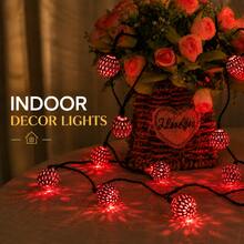 Lampu Hias Bola Maroko Bertenaga Surya, Lampu LED Merah untuk Dekorasi Taman Luar Ruangan, Lampu Hias Bola Gantung Bertenaga Surya, 8 Mode Kedip, Cocok untuk Dekorasi Rumah, Balkon, Pagar, Halaman, Pesta, dan Liburan - Merah - View 9