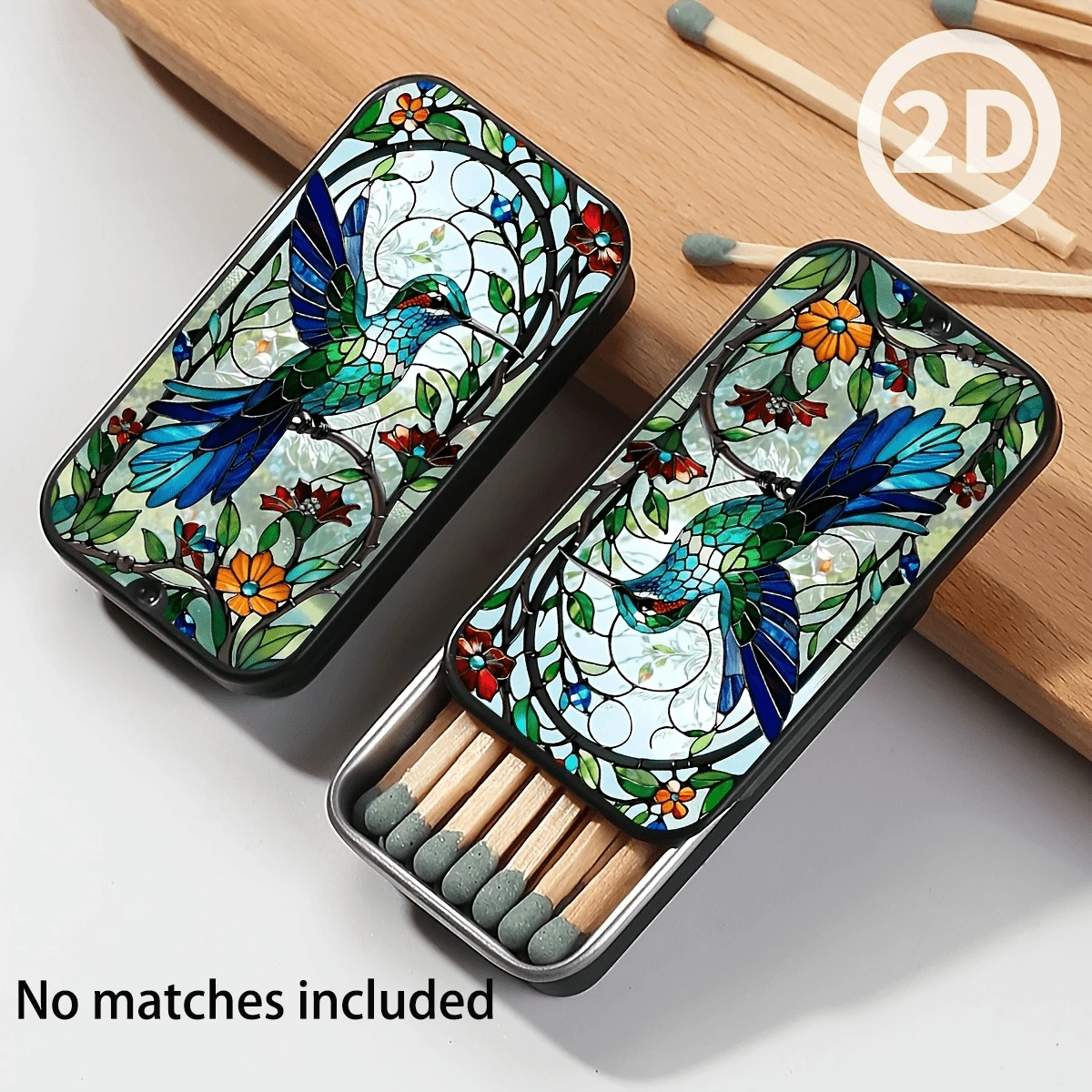 1pc Bird Print Outdoor Portable Feeder, Multi-Functional Mini Pocket Practical Small Tin Box, With Fashionable And Exquisite Pattern, Perfect Gift For Holidays - one-size - View 1