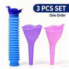 3pcs Portable Reusable Standing Urine Bucket, Leak-Proof Design, Suitable For Travel Camping Outdoor Use, Adult 750ML Foldable Urine Bucket - Stretch Straight Leg - View 1