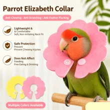 Parrot Elizabeth Collar, Cockatiel Peony Monk Anti-Pecking Neck Sleeve, Bird Anti-Biting Injury Protection Collar Head Cover - Multicolor - View 1