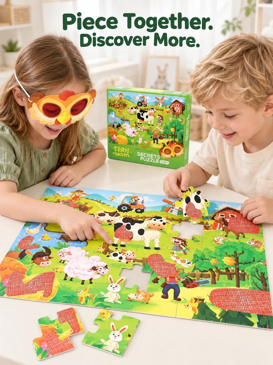 Children's Fun Puzzle Exploration Red Lens Focus-Improving Educational Toy Parent-Child Interactive Game Holiday Gift
