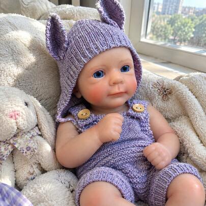 13 Inch Silicone Full Body Baby Doll With Open Mouth, Sleeping Companion, Birthday Holiday Gift (Anatomically Accurate)