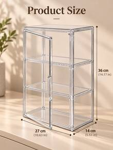 Tủ trưng bày acrylic trong suốt 3 lớp với cửa nam châm, hộp trưng bày Giáng Sinh, hộp đựng trang sức, đồ dùng thiết yếu cho gia đình, trang trí phòng ngủ, kệ lưu trữ nhiều lớp cho đồ sưu tầm, văn phòng, quà tặng cho phụ nữ, hộp lưu trữ, trang trí phòng, quà Giáng Sinh - Nhiều màu - Xem 12