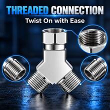 Universal Y Shaped Water Pipe Splitter, 1 In 2 Out Threaded Fitting For Dishwasher & Instant Water Heater - Multicolor - View 9