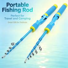 SEACHASER Joran Pancing Mini Teleskopik Portabel 1m-1.8m Berbagai Ukuran Ringan, Ramah untuk Pemula, Aksi L, Pegangan Anti Selip, Hadiah untuk Pemula Memancing - MultiWarna - View 4