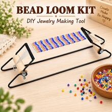 1pc Stainless Steel Metal Beading Machine, Black Portable Beading Bracelet DIY - Multicolor - View 4
