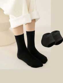 1 Pair Moisturizing Silicone Socks, Suitable For Dry And Cracked Foot Care, Gel Heel And Leg, For Foot Moisturizing. Long Black Socks Essential For Going Out And Dating. - Black - View 9